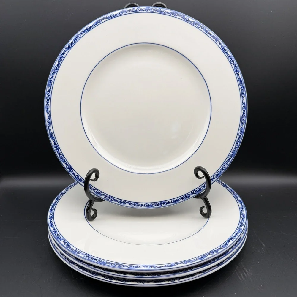 LRL Ralph Lauren Mandarin Blue Dinner Plates Set of 4 10.75